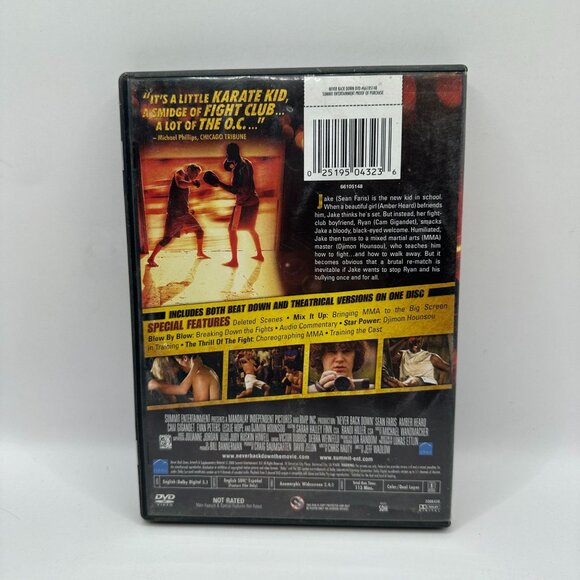 Never Back Down Two Disc Special Edition Extended Beat Down NR Summit DVD - Picture 3 of 5